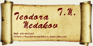 Teodora Medakov vizit kartica